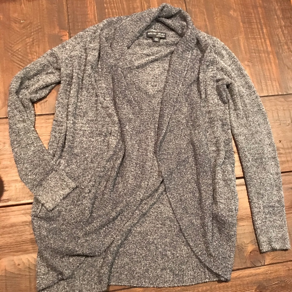 Barefoot Dreams blue heathered sweater xs/s